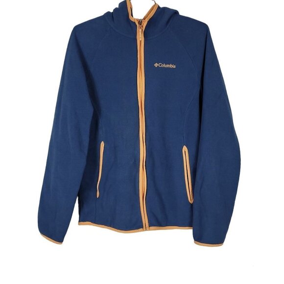 💥Columbia Fast Track Fleece Blue and Orange Hoodie - Picture 1 of 9
